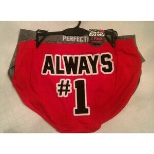 Bikini Panties Size 3X ALWAYS #1 Womens Seamless  RED GRAY (2 PACK)